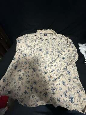 Netplay Heritage Workwear Floral Print Long Sleeve Button-Up Shirt